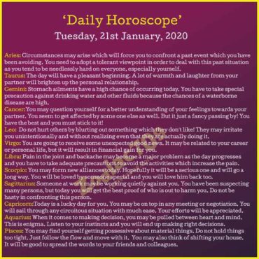 St January Daily Horoscope Revive Zone