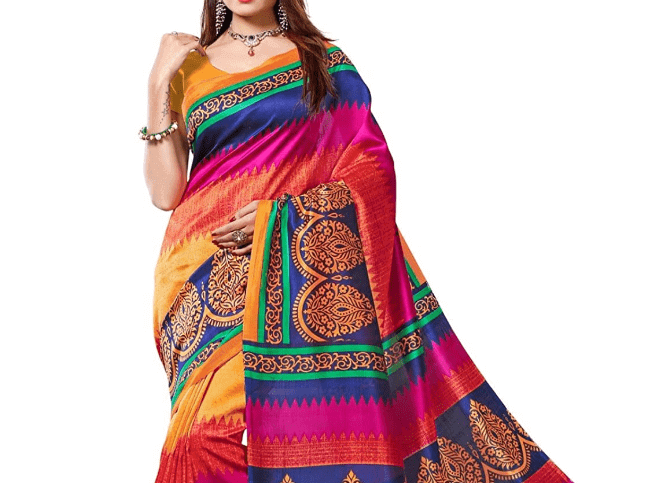 Diwali Sale - Mysore Art Silk Saree with Blouse Piece (Best Saree to buy under ₹500)