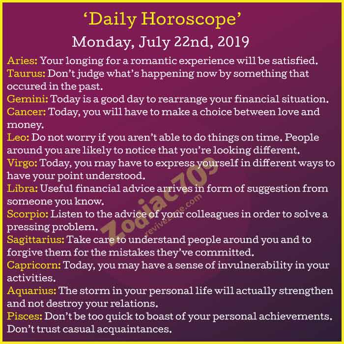 Daily-Horoscope--22nd-July-2019