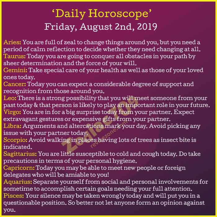 Daily-Horoscope-2nd-August-2019