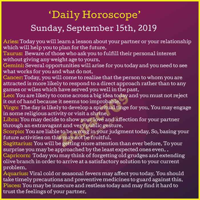 Daily-Horoscope-15th-September-2019