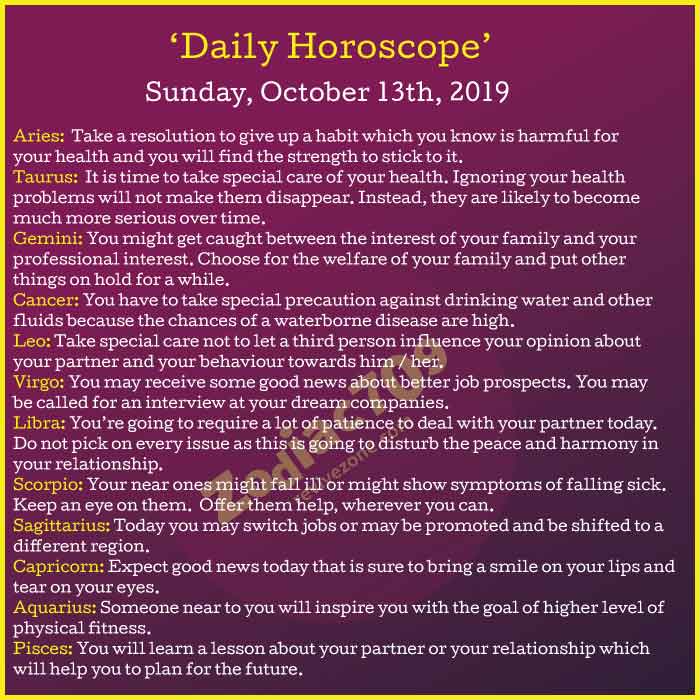 Daily-Horoscope-13th-October-2019