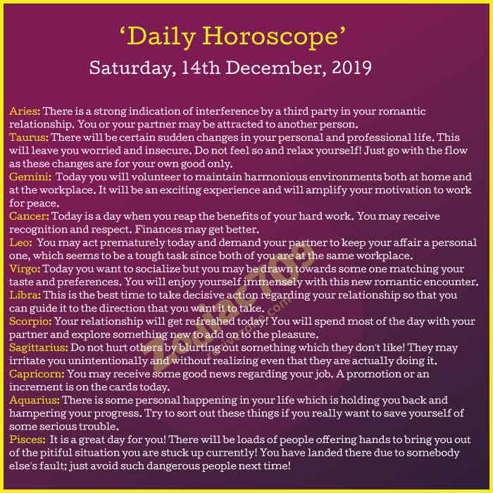 Daily-Horoscope-14th-December-2019