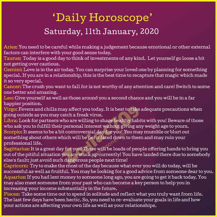 Daily-Horoscope-11th-January-2020