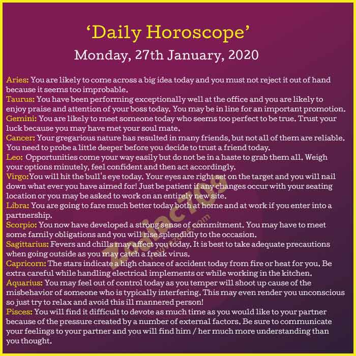 Daily-Horoscope-27th-January-2020