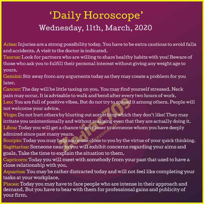 11 March Horoscope