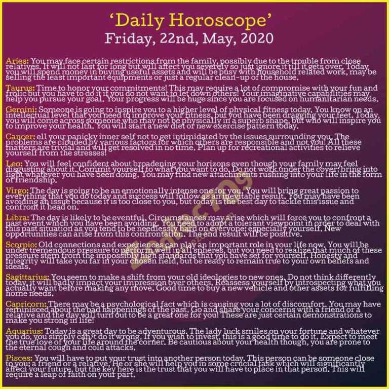 Zodiac May 22nd